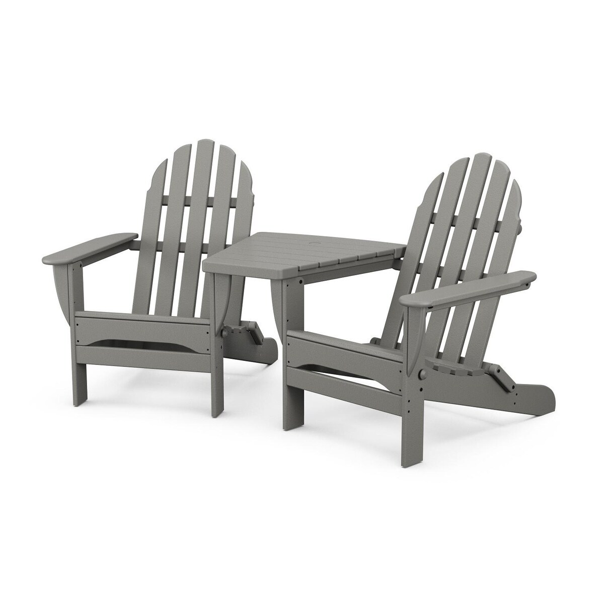 POLYWOOD Classic Folding Adirondacks W/ Connecting Table