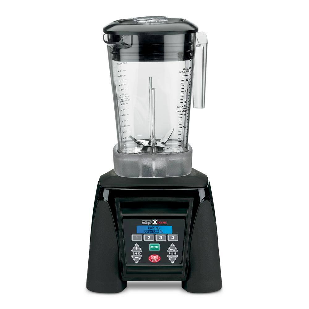 Waring Commercial Xtreme 48 oz. 10-Speed Clear Blender with 3.5 HP LCD Display and Programmable MX1300XTXP