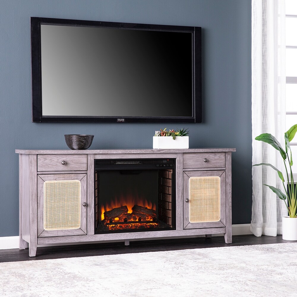 SEI Furniture Edderton Electric Fireplace w/ Media Storage