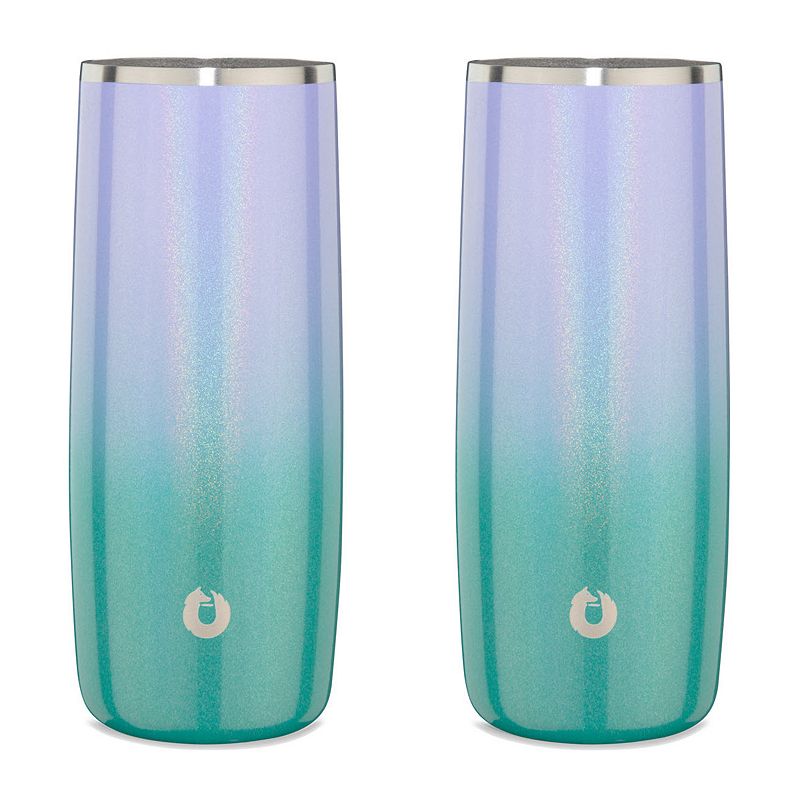 Premium Insulated Stainless Steel Highball Cocktail Glass， Set Of 2