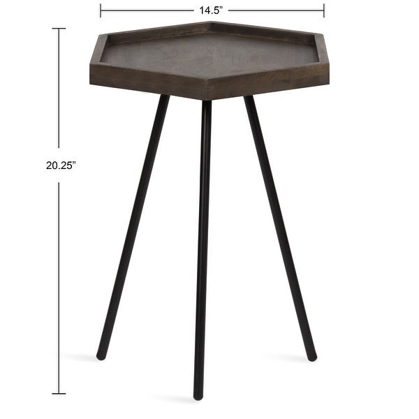 Kate and Laurel Kashvi Metal Hexagon Side Table