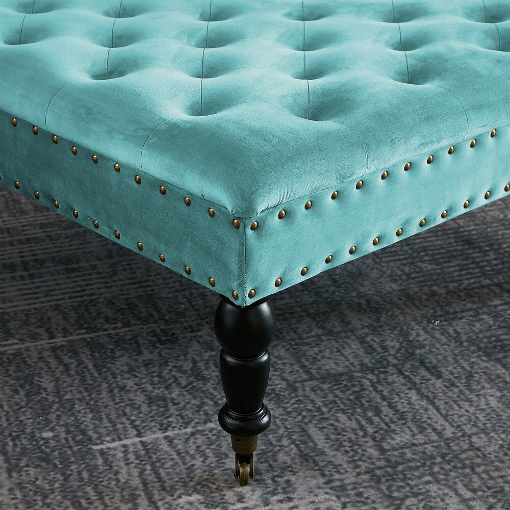 Home Soft Things Supersoft Tufted Coffee Table Ottoman   33\