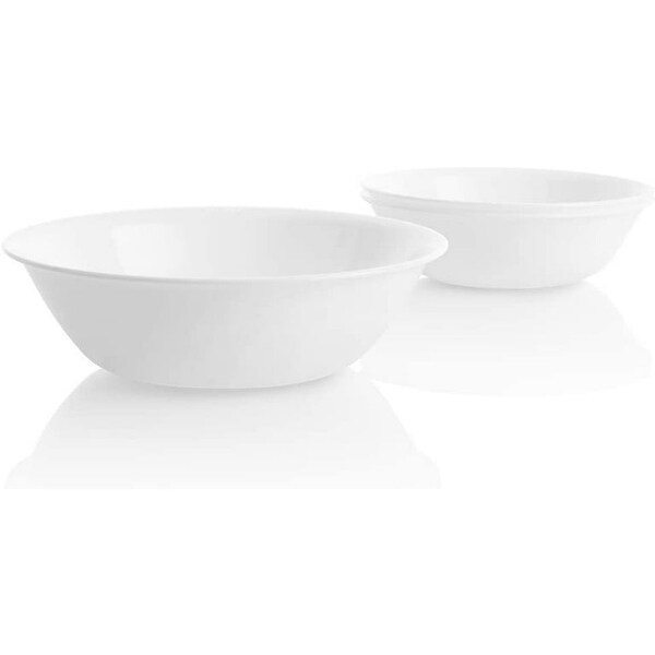 Winter Frost White 1-Quart Serving Bowl， Set of 3