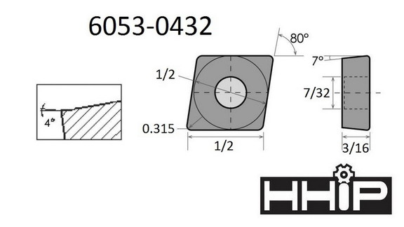 ABS Import Tools CCMT 432 EM COATED CARBIDE INSERT...