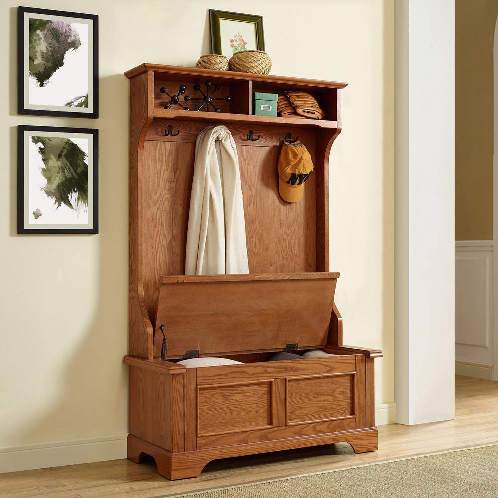 CROSLEY FURNITURE Campbell Oak Hall Tree CF6005-OA