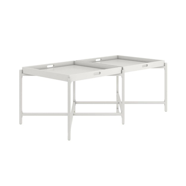 Coco Coffee Tray Table White Cosmoliving By Cosmopolitan