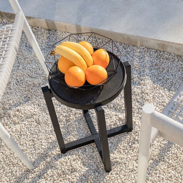 COSIEST Outdoor Round End Table