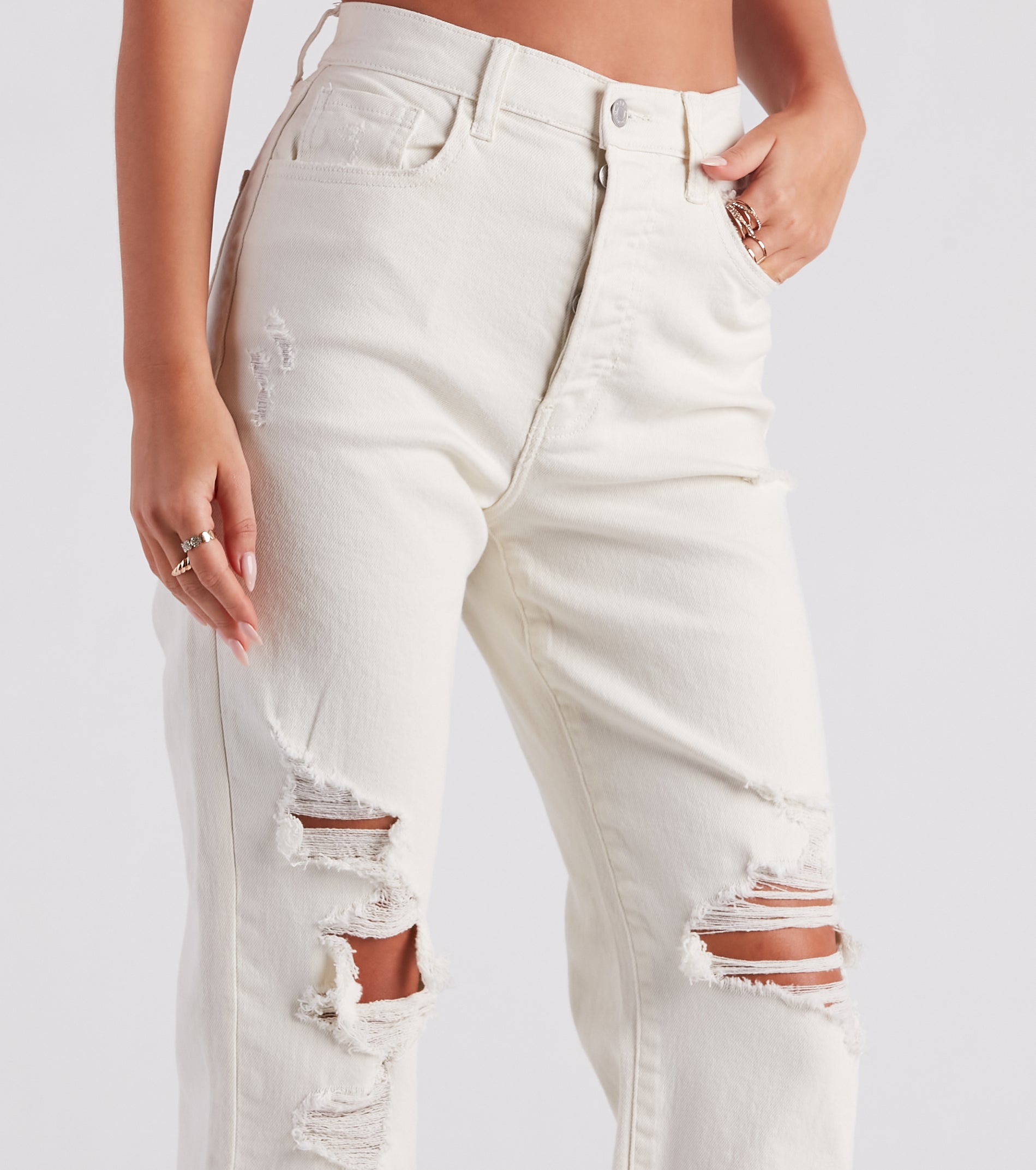 Just Kickin' It High Rise Boyfriend Jeans