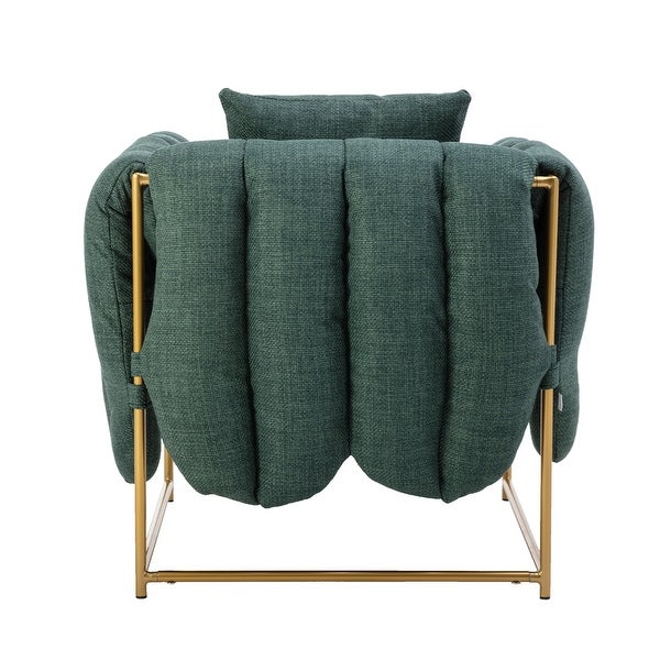 Linen Upholstered Armchair With a Pillow