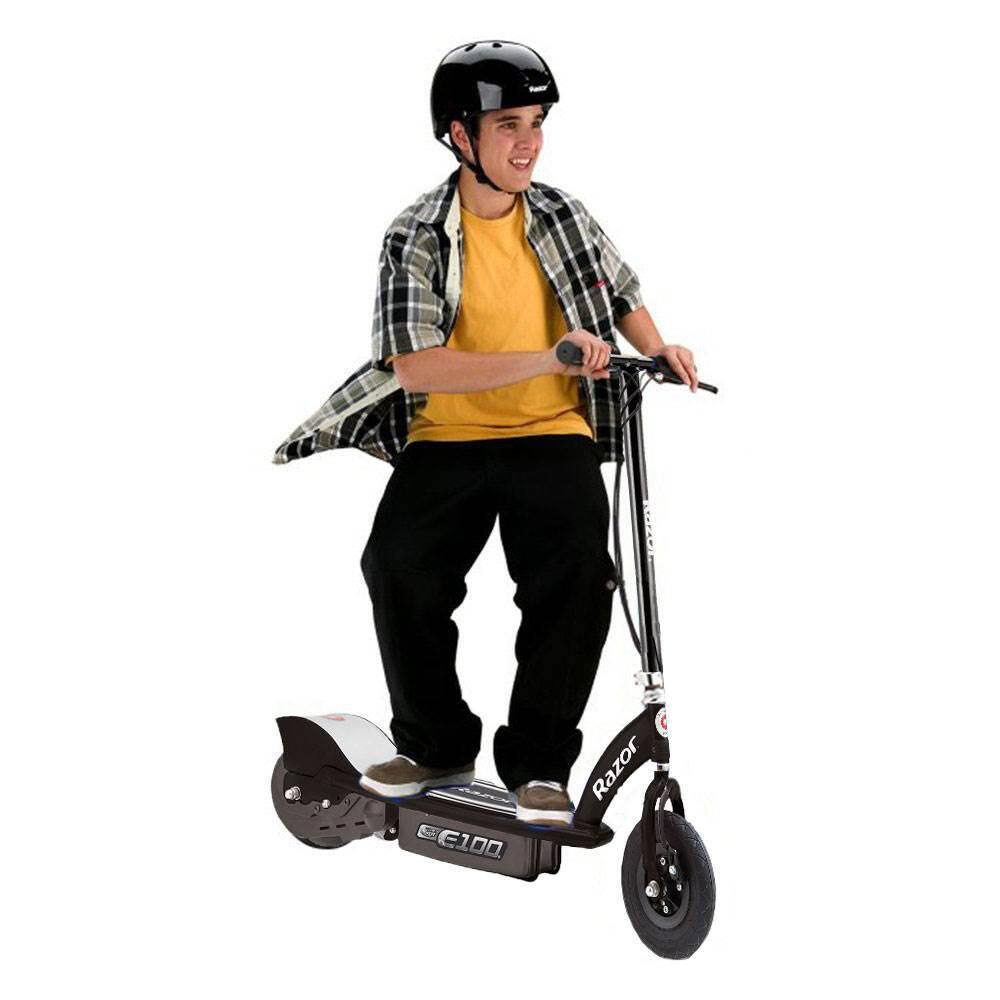 Razor E100 Kids Ride On 24-Volt Motorized Electric Powered Scooters Black (2-Pack) 2 x 13110097