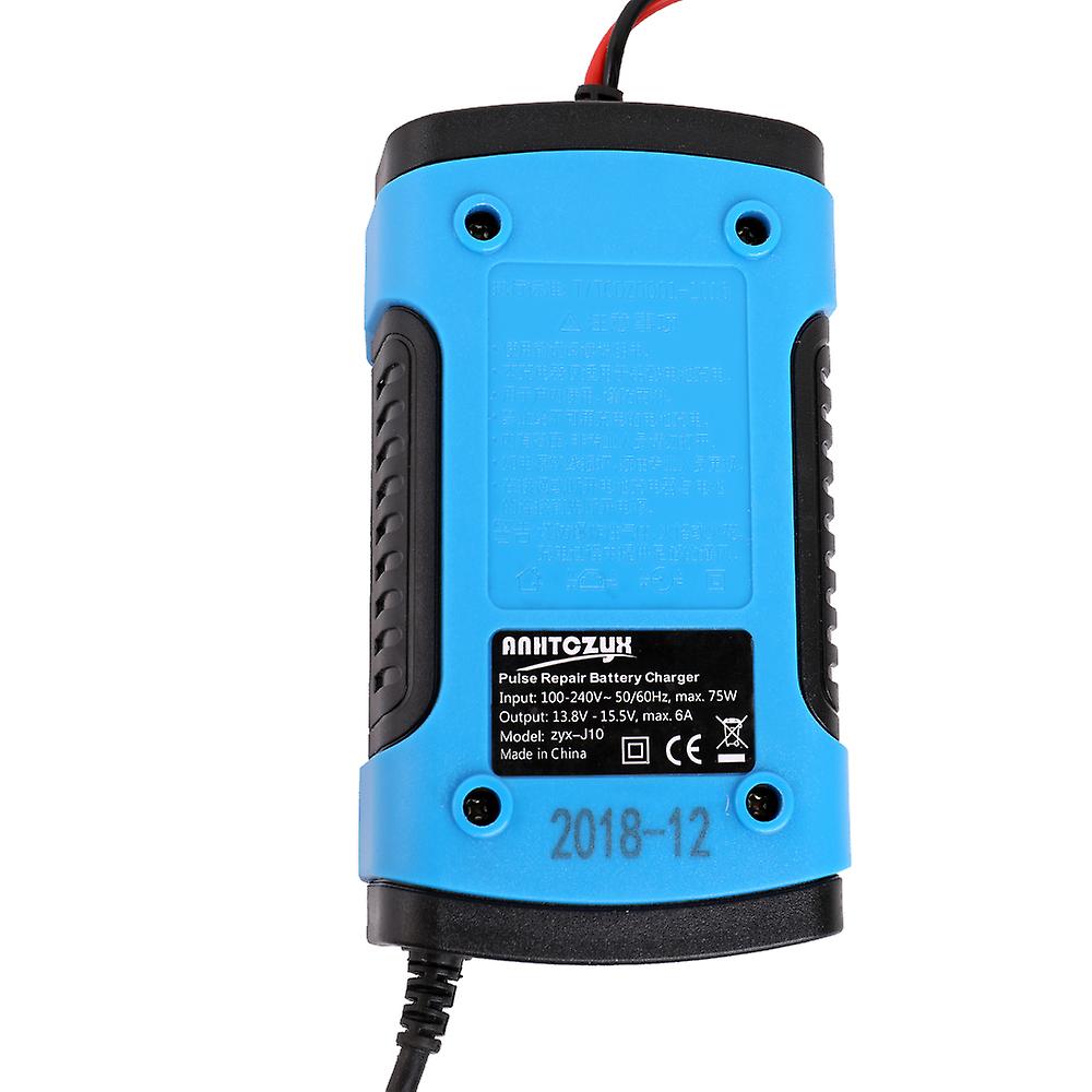 12v 6a Full Automatic Car Battery Charger Intelligent Fast Power Charging Pulse Repair Chargers Wet Dry Lead Acid Battery-chargers With Digital Lcd Di