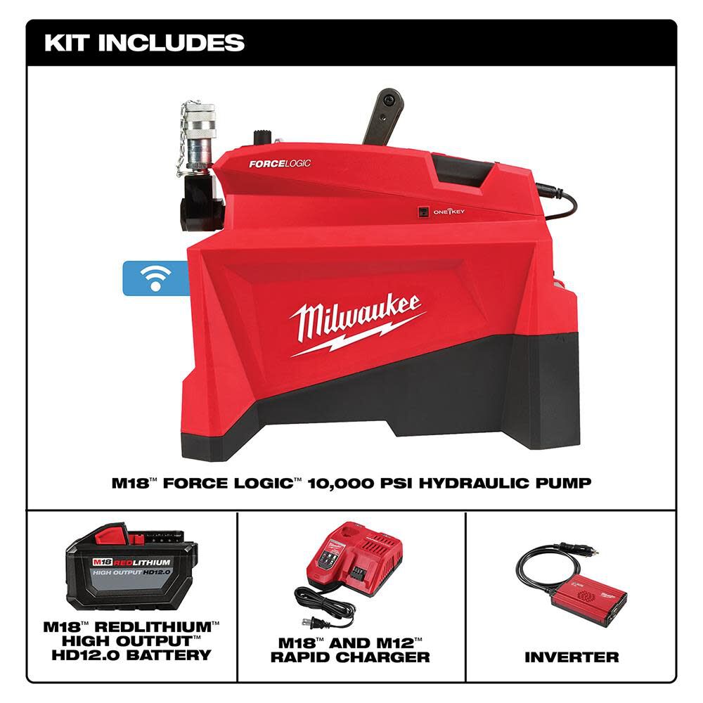 Milwaukee M18 Force Logic 10000PSI Hydraulic Pump Kit 2774-21HD from Milwaukee