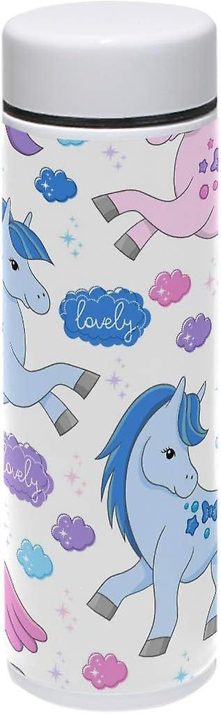 Vacuum Insulated Stainless Steel Water Bottle Pink Blue Horses Thermos Tumblers Portable Hyrdoflask Travel Mug