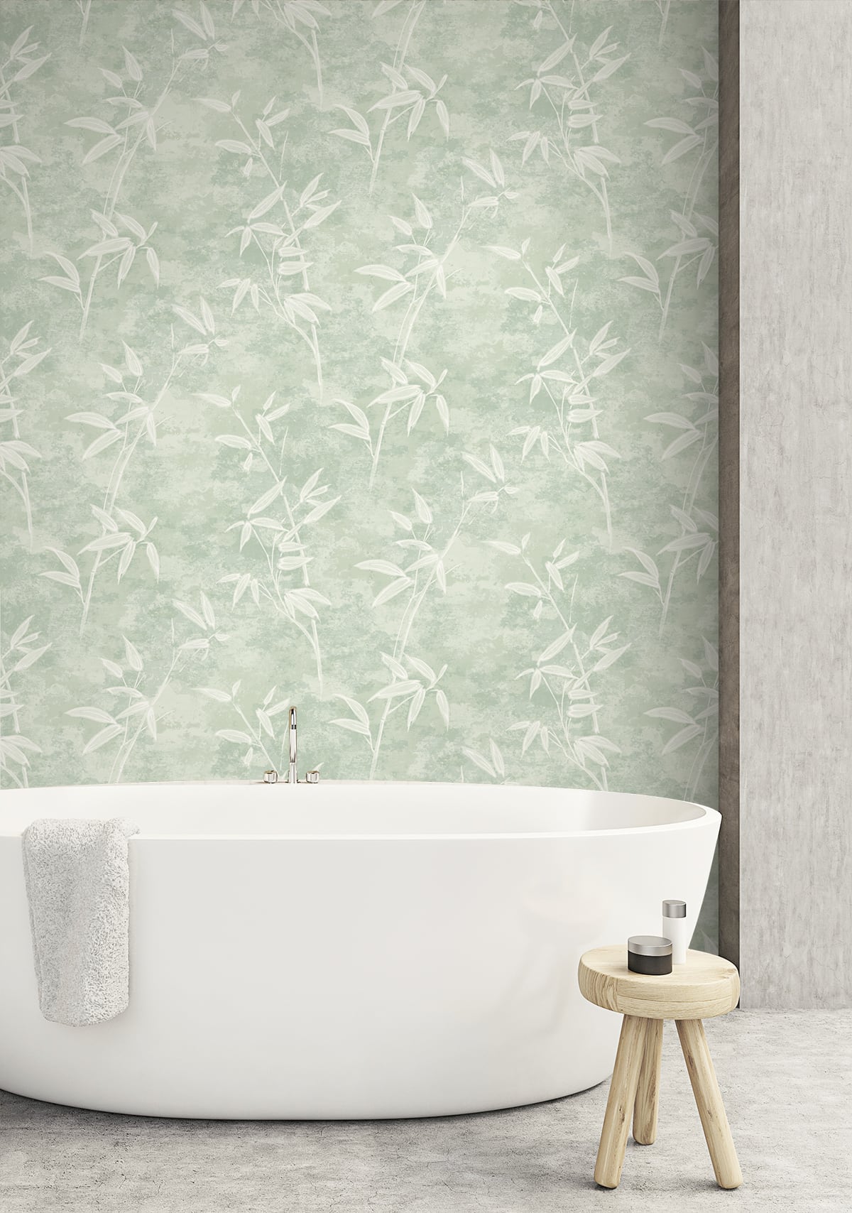 Honshu Bamboo Seafoam Wallpaper from the Japandi Style Collection