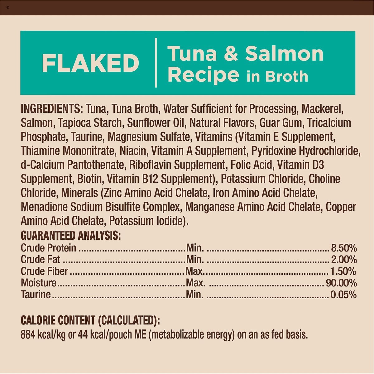 Wellness Tiny Tasters Tuna and Salmon Grain-Free Flaked Wet Cat Food， 1.75-oz pouch， case of 12