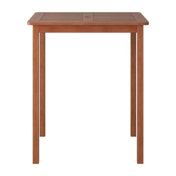 CorLiving Miramar Natural Hardwood Outdoor Bar Height Table