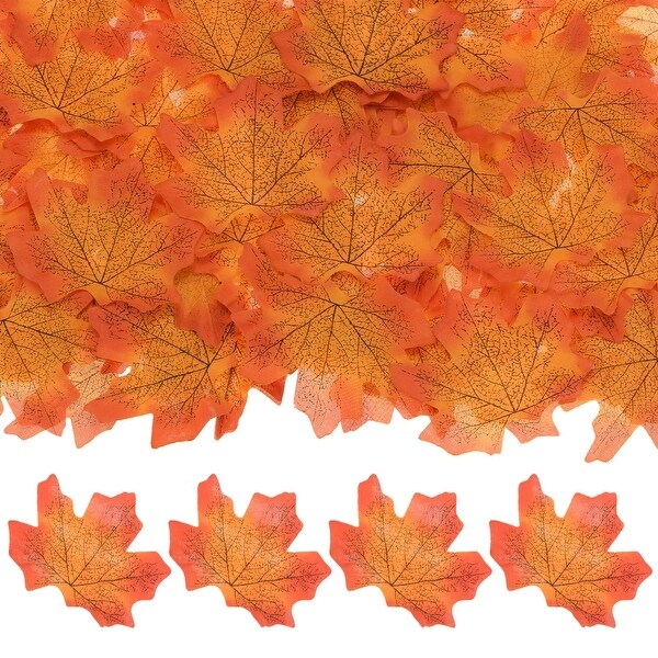 200Pcs Artificial Maple Leaves，Fake Fall Leaves Faux Autumn Leaf Fall