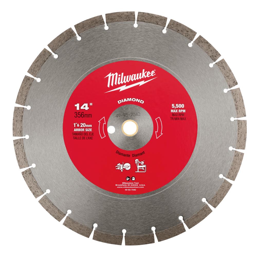 Milwaukee 14 in. Diamond Segmented 49-93-7040 from Milwaukee