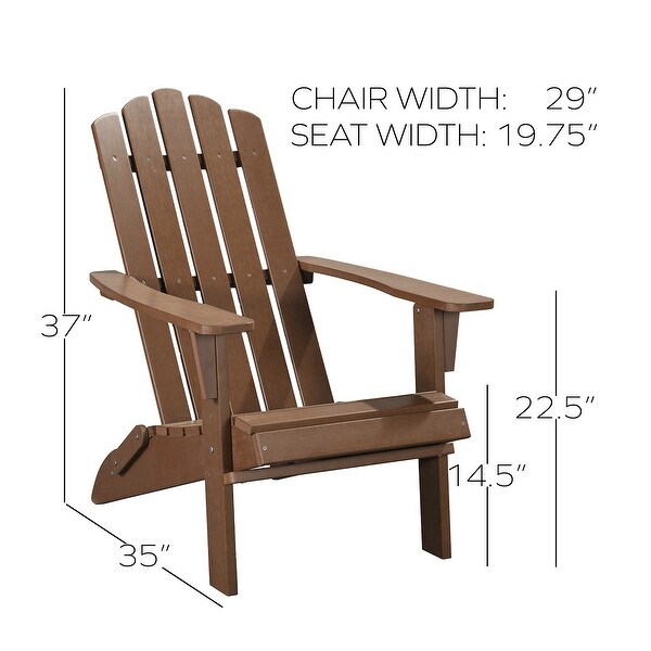 POLYTEAK Classic Collection Folding Adirondack Chair