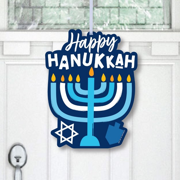 Big Dot Of Happiness Hanukkah Menorah Hanging Porch Chanukah Holiday Party Outdoor Decorations Front Door Decor 1 Piece Sign