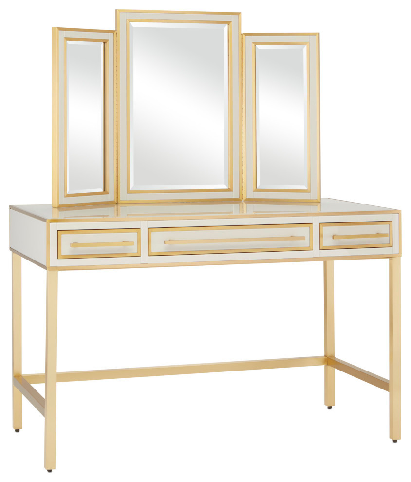 Arden Ivory Vanity   Contemporary   Accent Chests And Cabinets   by Currey  ampCompany  Inc.  Houzz