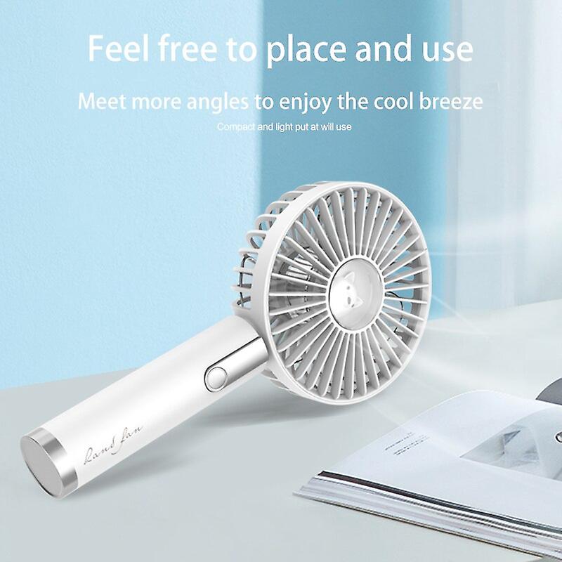 Portable Handheld Fan Usb Rechargeable Battery Adjustable Three-block Wind Speed Cooling Cooling Desk Outdoor Travel Magic