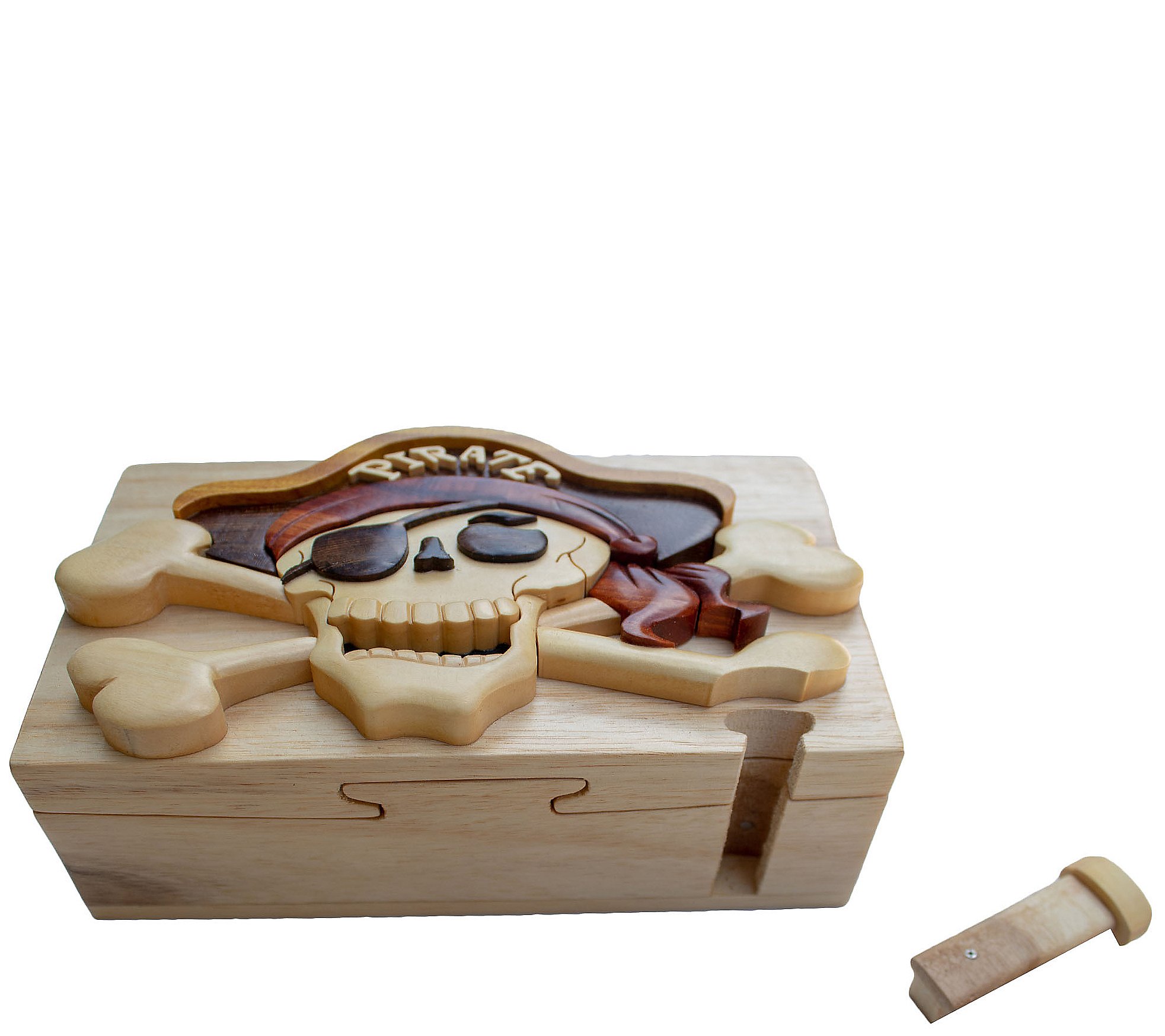 Carver Dan's Pirate Puzzle Box with Magnet Closures