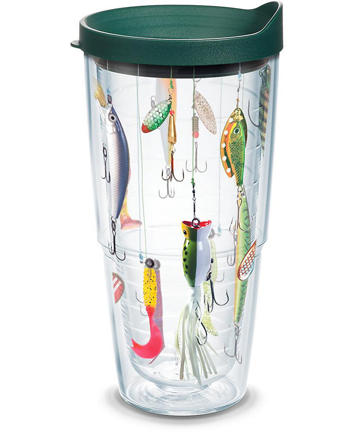 Tervis Tumbler Tervis Fishing Lures Made in USA Double Walled Insulated Tumbler Travel Cup Keeps Drinks Cold and Hot 24oz Classic