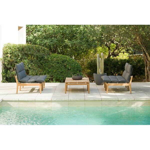 Amazonia Arnhou Outdoor Patio FSC Teak 3pc Seating Set