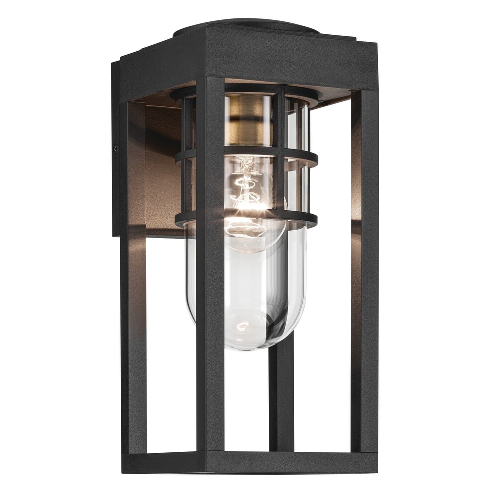 Kichler Lighting Hone 13 in. 1 Light Textured Black Outdoor Wall Sconce