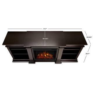 Real Flame Fresno 72 in. Media Console Electric Fireplace in Dark Walnut G1200E-DW