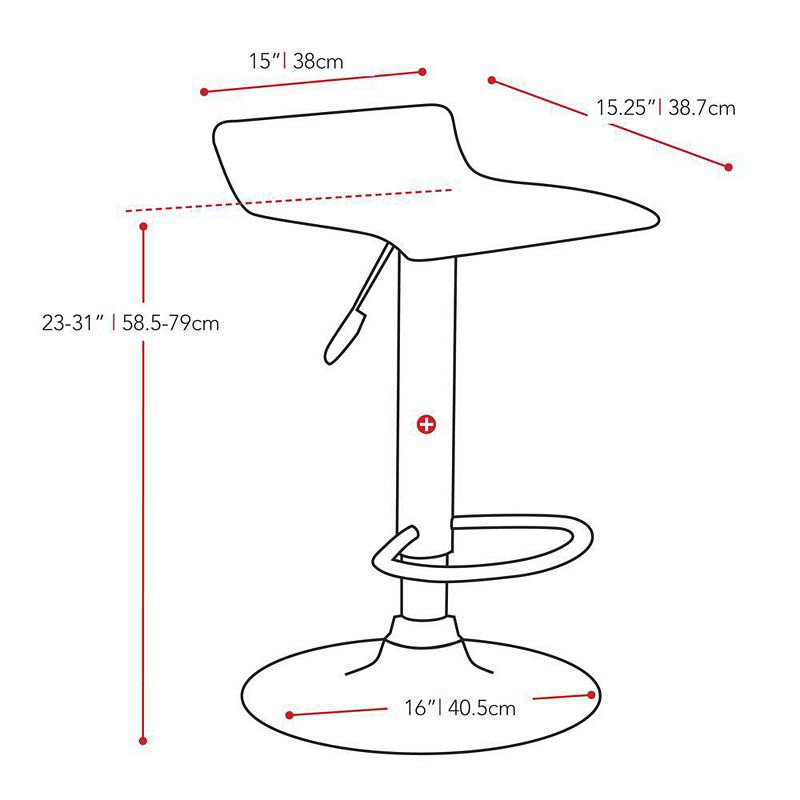 CorLiving Curved Adjustable Bar Stool Leatherette， set of 2