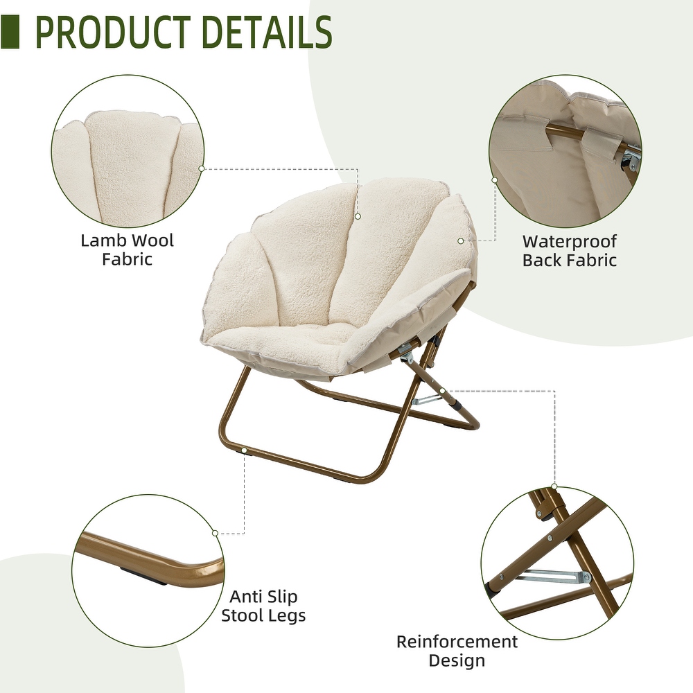 Folding lounge chair  balcony  home backrest  leisure chair  lazy sofa for pregnant women  moon chair