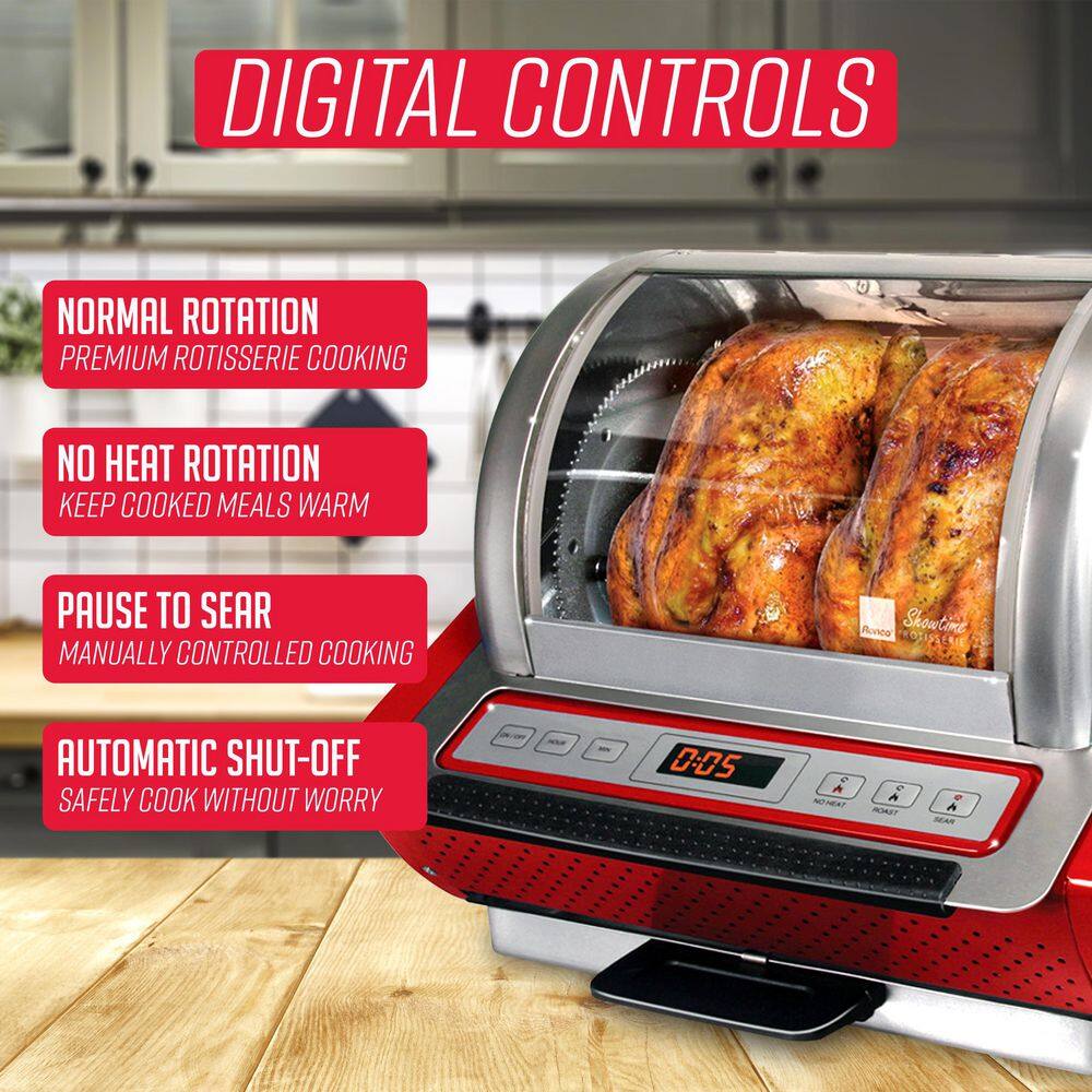 Ronco EZ-Store Red Countertop Rotisserie Oven ST5250RED