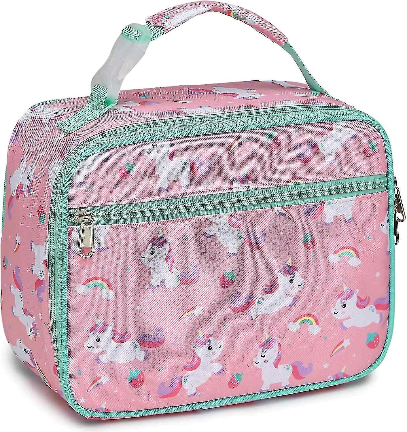 Lunch Box， Kids Insulated Lunch Bag For Girls， Portable Reusable Toddler Lunch Cooler Bag Thermal Or