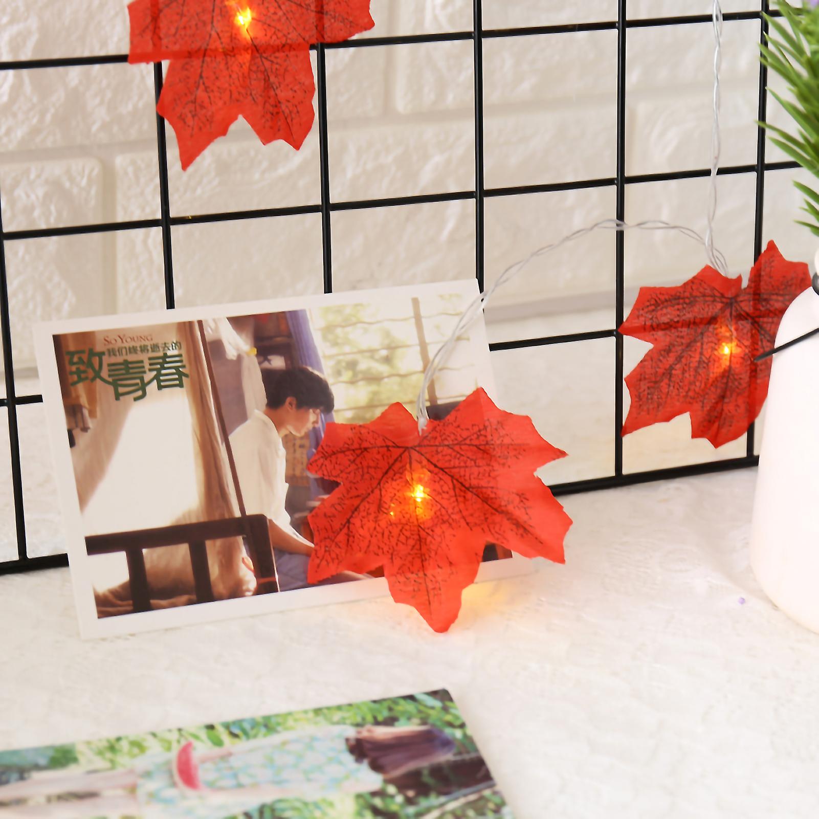 Twinkle Hanging Lighting Decorations，Maple Leaves String Lights Fall Lights Maple Leaf Light Achieve More