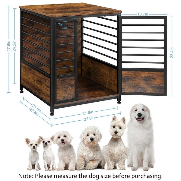 Dog Crate Furniture House Cage with Storage Indoor Living Room Bedroom Side End Table