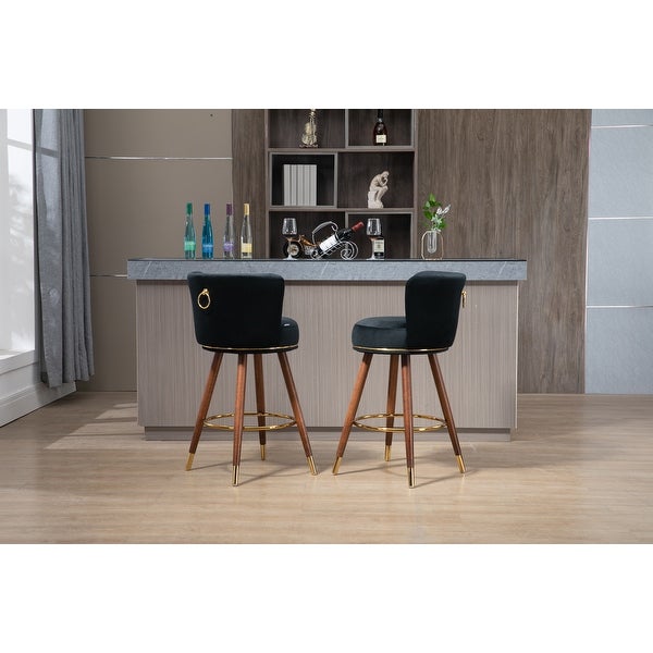 Counter Height Bar Stools Set of 2 andh fixed height to 360 degree