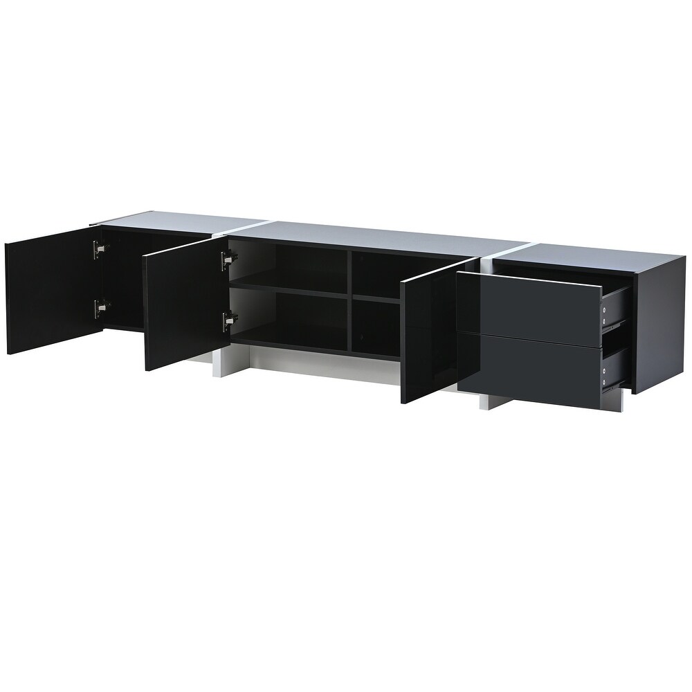 Contemporary Rectangle Design TV Stand for TVs Up to 80\