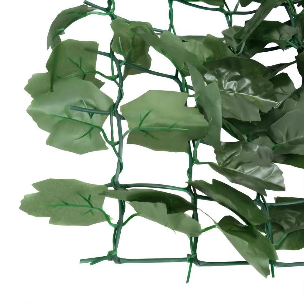 WELLFOR 118 in. W x 59 in. D Plastic Faux Ivy Leaf Decorative Privacy Fence GT-HGY-3048