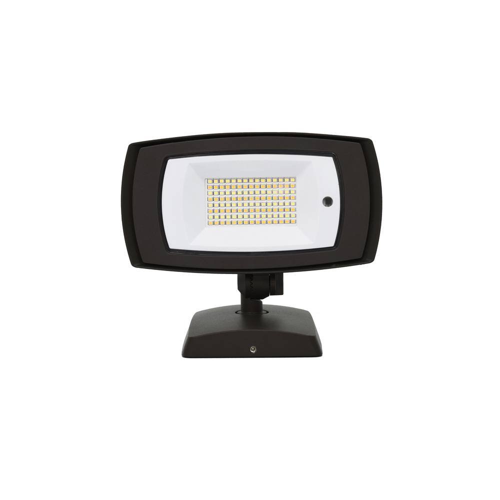 Commercial Electric 150W Equivalent Integrated 5 Color Adjustable LED Bronze Outdoor Wall PackFlood Light 3000 Lumens FSNX28-5CCT-BZ