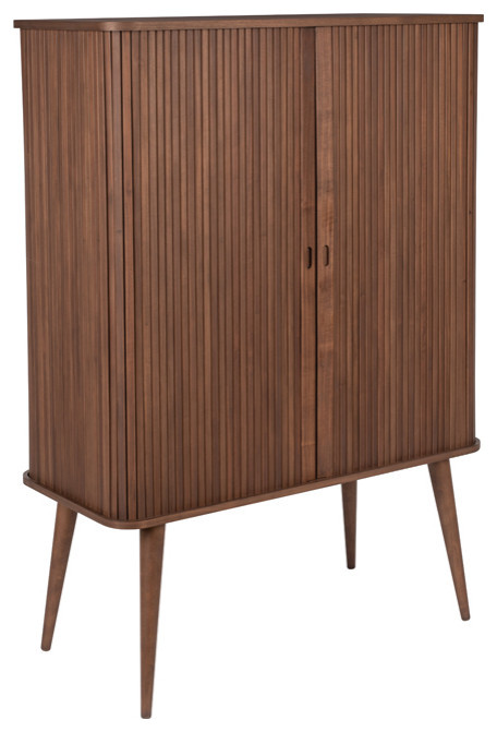 Brown Walnut Cabinet  Zuiver Barbier   Midcentury   Accent Chests And Cabinets   by Luxury Furnitures  Houzz