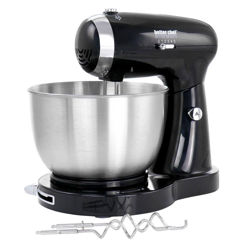 Better Chef 350 Watt MegaMix Stand Mixer in Black 985117994M