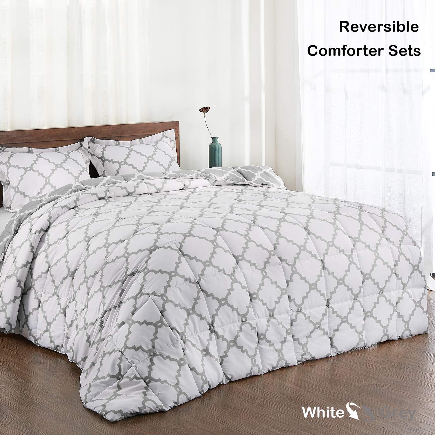 Down Alternative Reversible 3 pcs Comforter Set