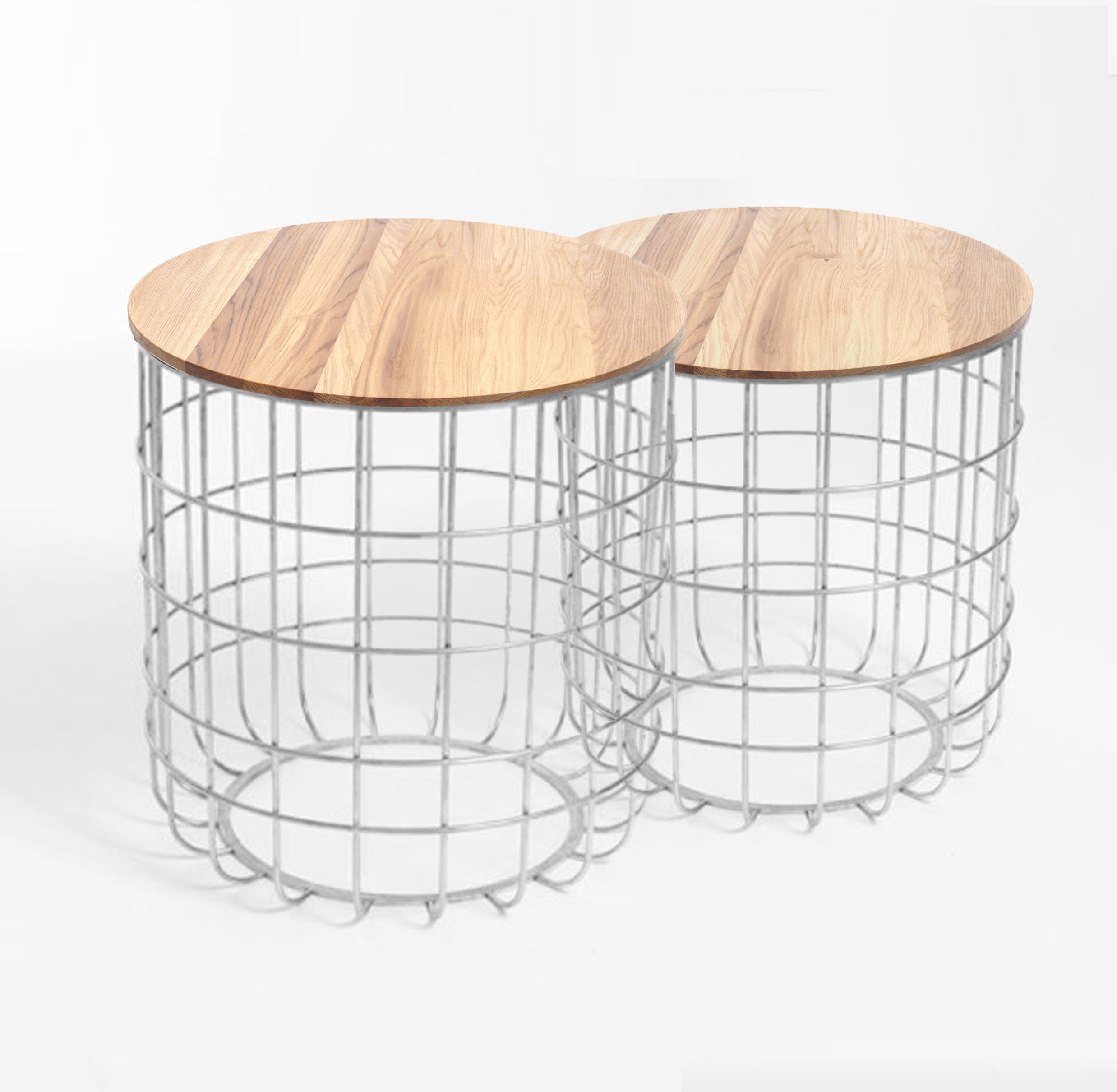 Wire Table With Solid Wood Top Bp8806W-N