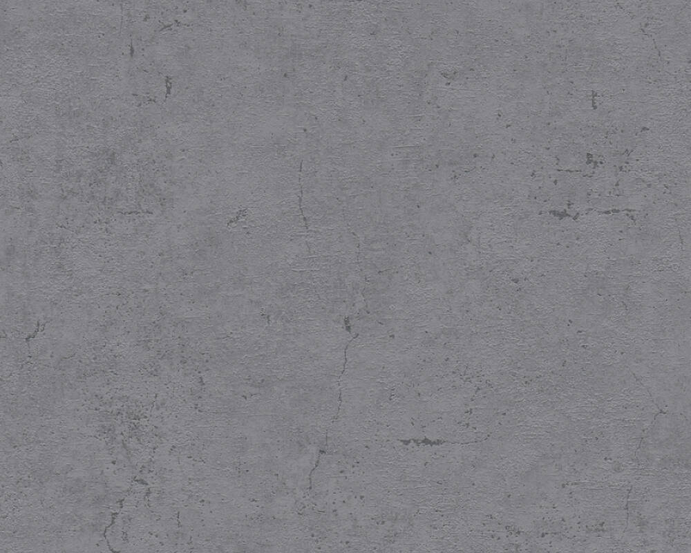 Sample Metta Faux Concrete Wallpaper in Grey by BD Wall