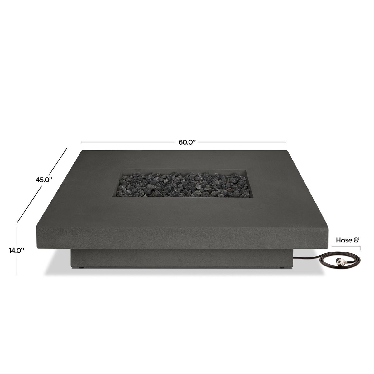 Signature Geneva 60-Inch Rectangle Propane Fire Table