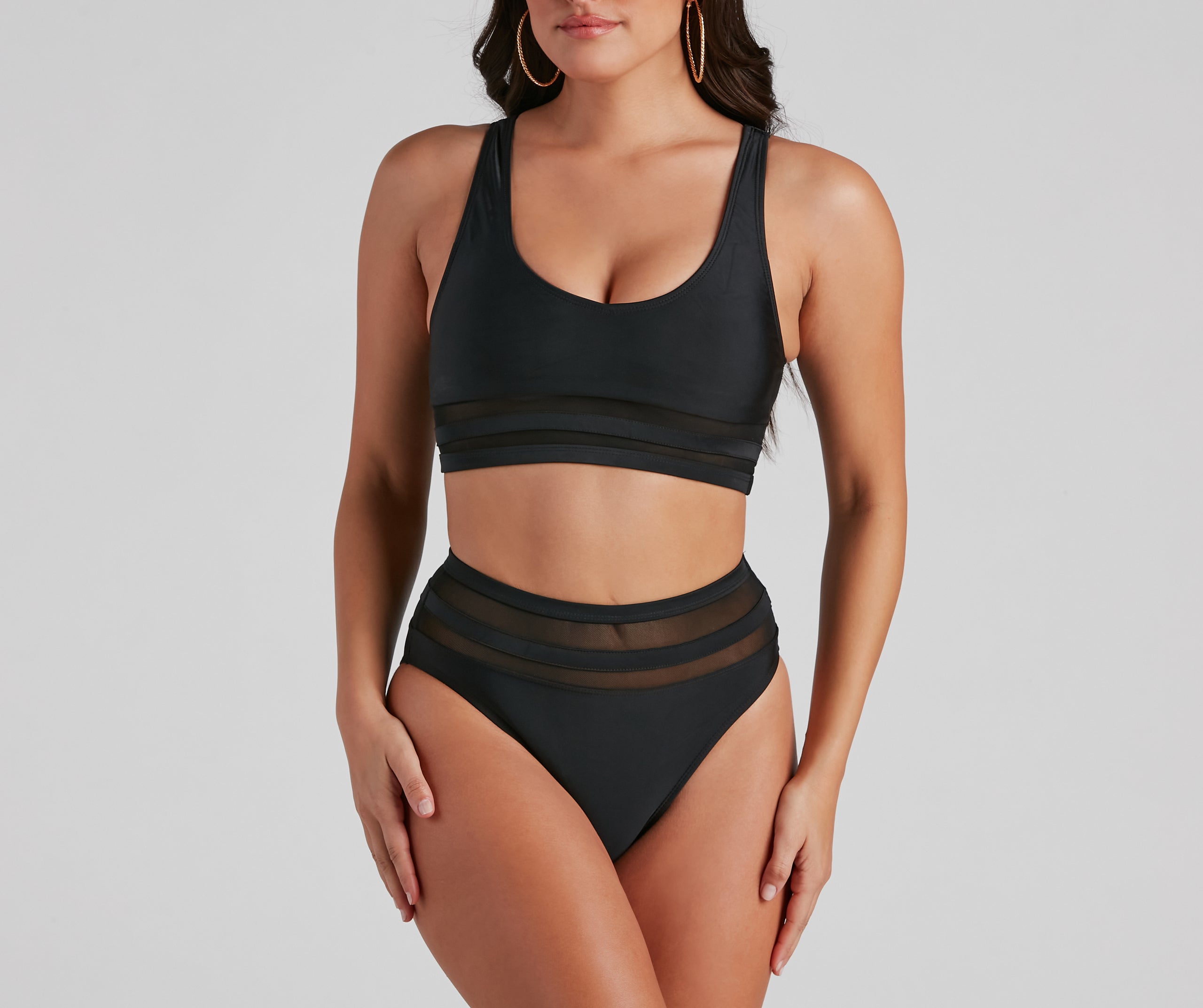 Summertime Chic Mesh Swim Top