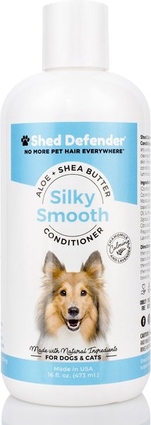 Shed Defender Silky Smooth Aloe and Shea Butter Dog and Cat Conditioner， 16-oz bottle