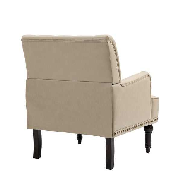 PU Leather Living Room Accent Chair with Tufted Back